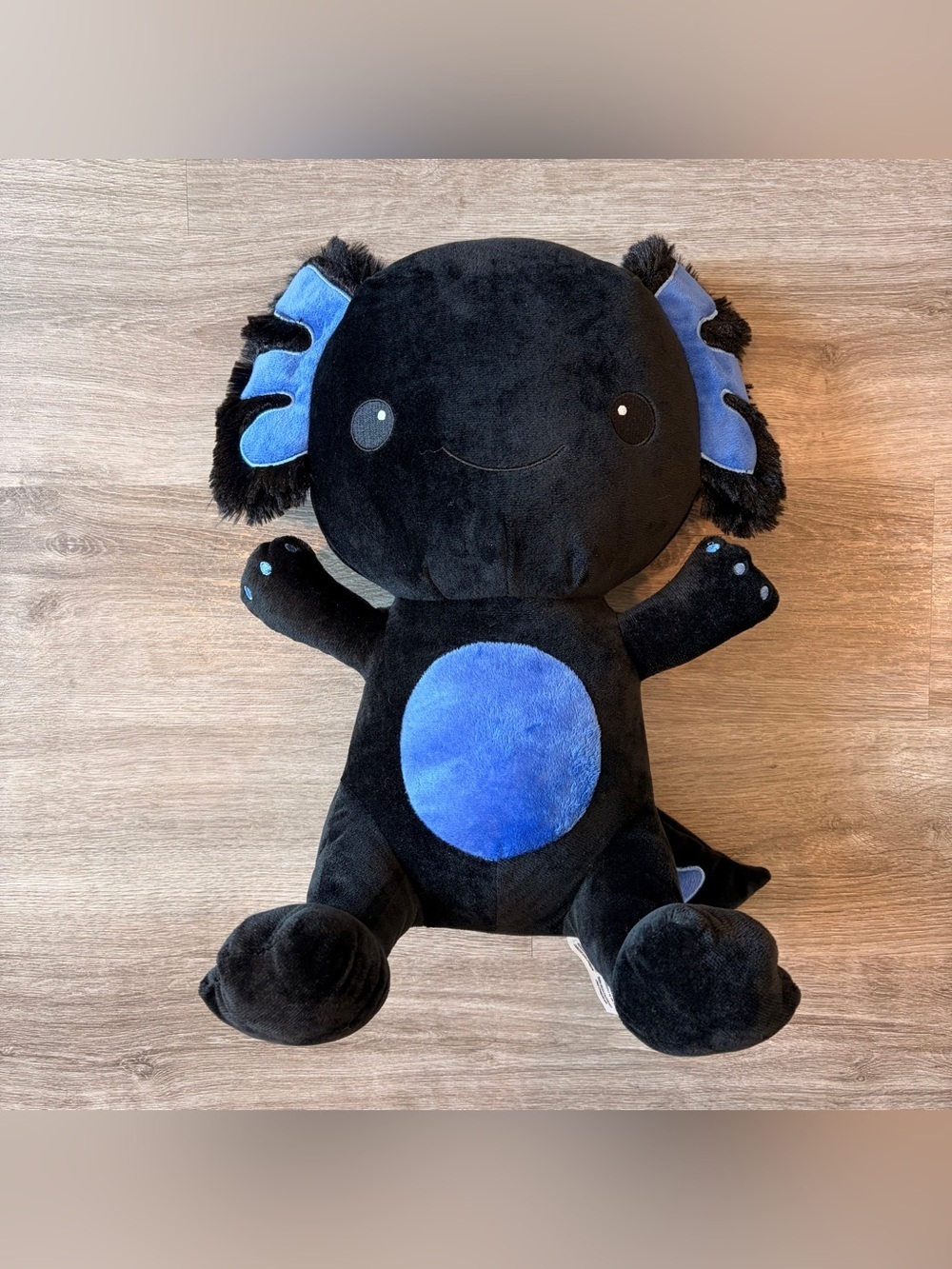 Axolotl black/blue large stuffed animal